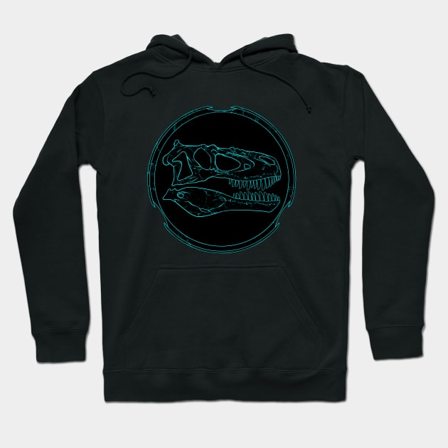 Daspletosaurus fossil skull Hoodie by NicGrayTees